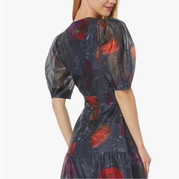 Ted Baker Tatya Puff Sleeve Mini Dress Ted Size 3 / US 8 - Picture 2 of 11